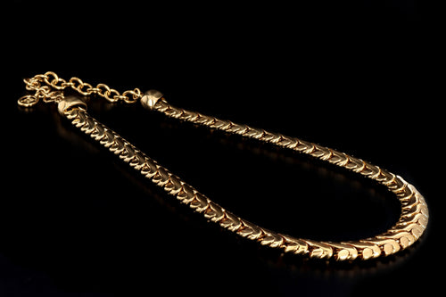 Vintage Givenchy Gold Plated Wave Choker - Queen May