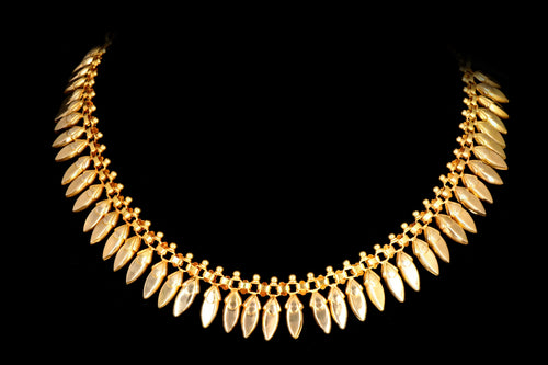 Modern 18K & 21K Yellow Gold Necklace - Queen May