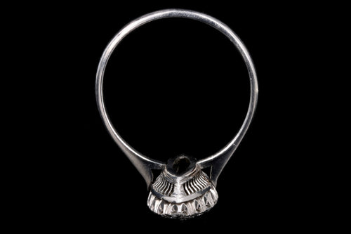 Modern Platinum .75 Carat Round Brilliant Cut Diamond Ring - Queen May