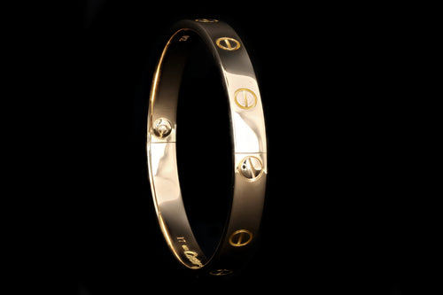 Cartier 18K Yellow Gold Love Bracelet Size 17 - Queen May