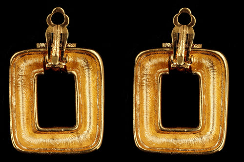 Vintage Givenchy Gold Plated Door Knocker Clip-On Earrings - Queen May