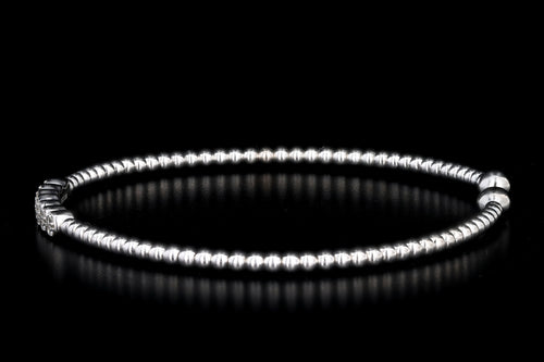 Modern Gabriel & Co. 14K White Gold Diamond Cluster Bead Cuff Bracelet - Queen May