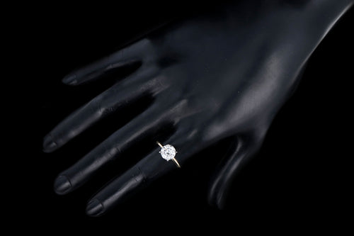 New Handmade 18K Yellow Gold & Platinum 2.08 Carat Round Brilliant Cut Diamond Engagement Ring - Queen May