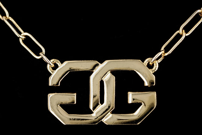 Vintage Givenchy Gold Plated GG Choker Necklace - Queen May