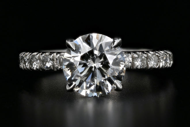 Modern Platinum 1.50 Carat Diamond Ring GIA Certified - Queen May