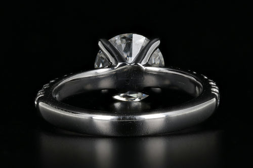 Modern Platinum 1.50 Carat Diamond Ring GIA Certified - Queen May