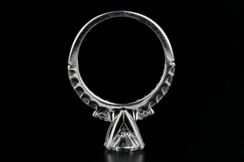 Modern 14K White Gold 1.56 Carat Diamond Engagement Ring GIA Certified - Queen May