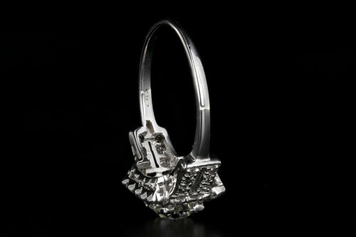 Art Deco Platinum .89 Carat Old European Cut Diamond Engagement Ring - Queen May