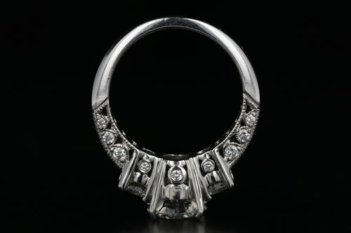 Platinum Tacori 1.54 Carat laser Inscribed Diamond Ring GIA Certified - Queen May