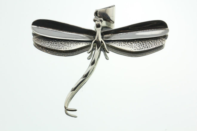 Vintage Sterling Silver 925 Large Graceful Dragonfly Pendant - Queen May