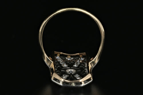 Edwardian Platinum Top 18k Yellow Gold .5 Carat Diamond Ring - Queen May
