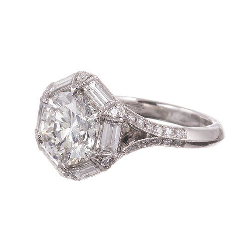 Exquisite Handmade 3 Carat Diamond Solitaire Ring with IGI Lab appraisal - Queen May