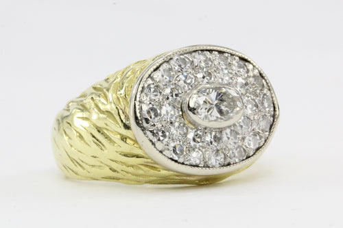 18K Yellow and White Gold .86 CTW Diamond Ring - Queen May