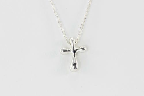 Tiffany & Co. Sterling Silver Cross Pendant Necklace - Queen May