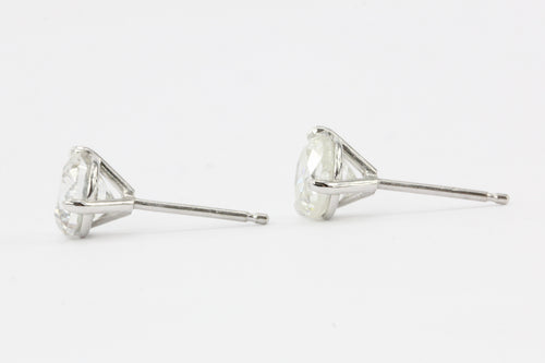 14K White Gold 1.95CTW Diamond Stud Earrings - Queen May