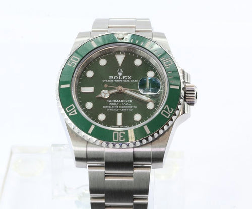 Rolex Submariner Green Dial Steel Oyster Perpetual Date Automatic Mens Watch - Queen May