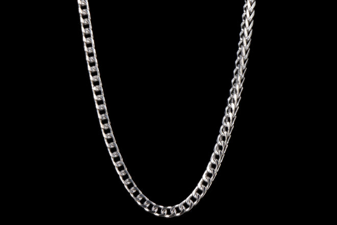 14K White Gold 2.75mm Square 24 Inch Chain - Queen May