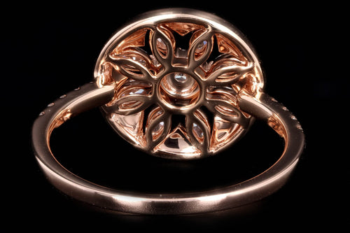 New 14K Rose Gold .53 Carat Total Weight Diamond Flower Ring - Queen May