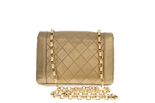 Chanel Vintage Diana Gold Bag With Bijoux Chain 24K Gold Hardware - Queen May