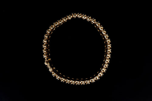 14K Yellow Gold 4.0 Carat Total Weight Diamond Bracelet - Queen May