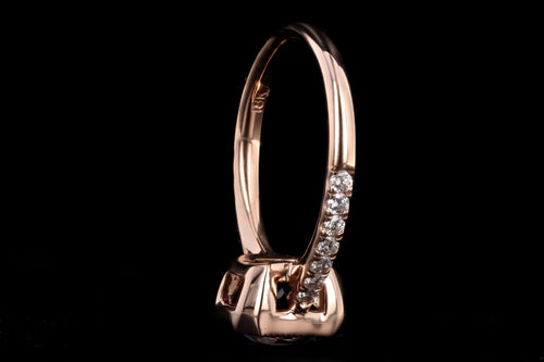 New 18K Rose Gold 2.27 Carat No Heat Ceylon Sapphire & Diamond Ring GIA Certified - Queen May
