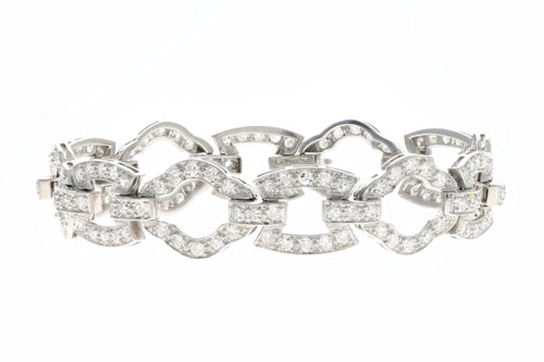 Art Deco Platinum 5.5 Carat Total Weight Diamond Bracelet - Queen May