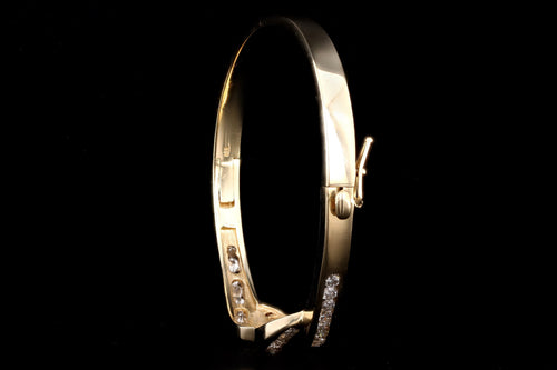 14K Yellow Gold 3 Carat Total Weight Diamond Bangle - Queen May