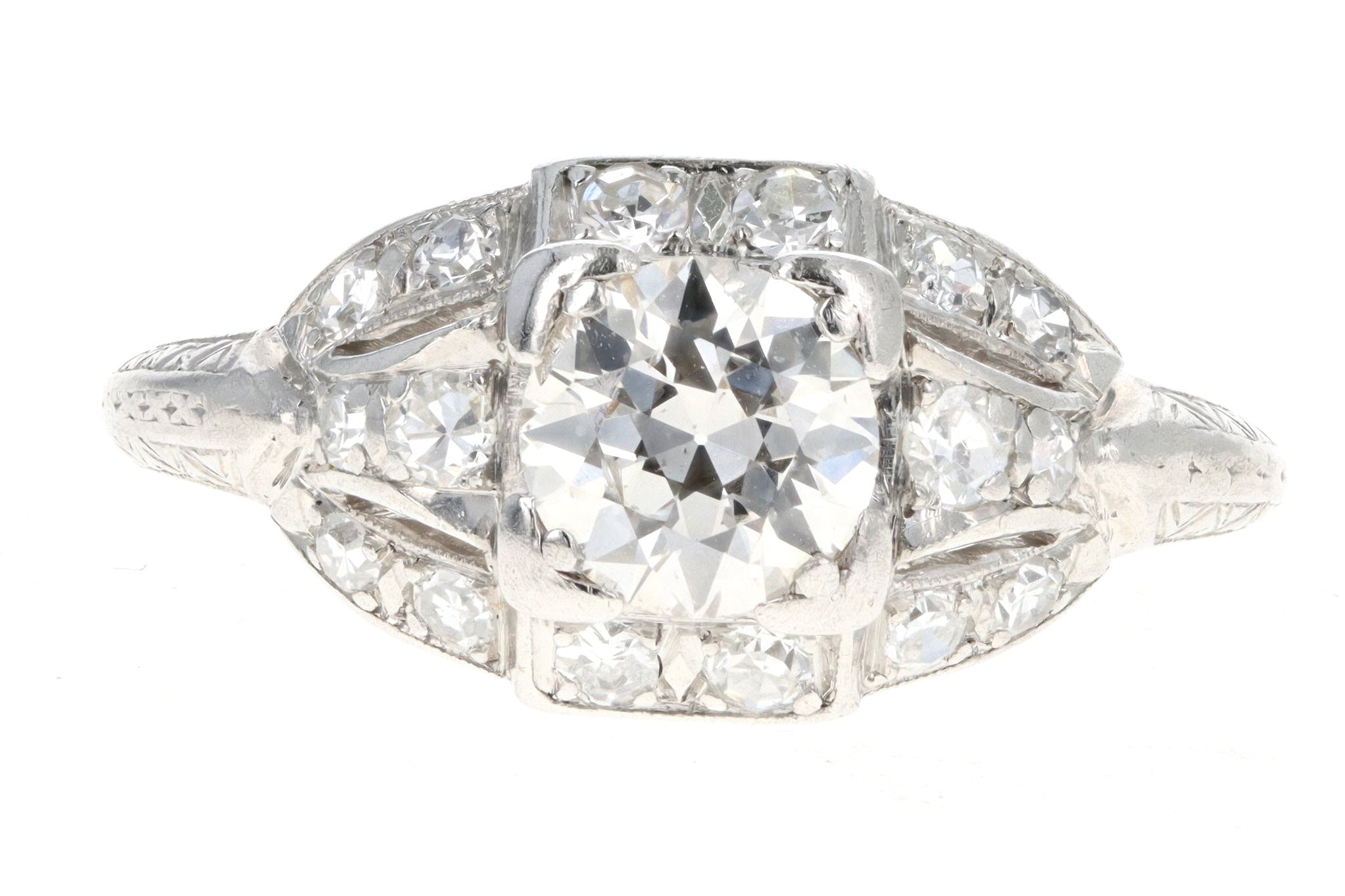 Antique Platinum Engagement Ring Set With Old European cut Diamonds – Guy  Edward Family Jewelers
