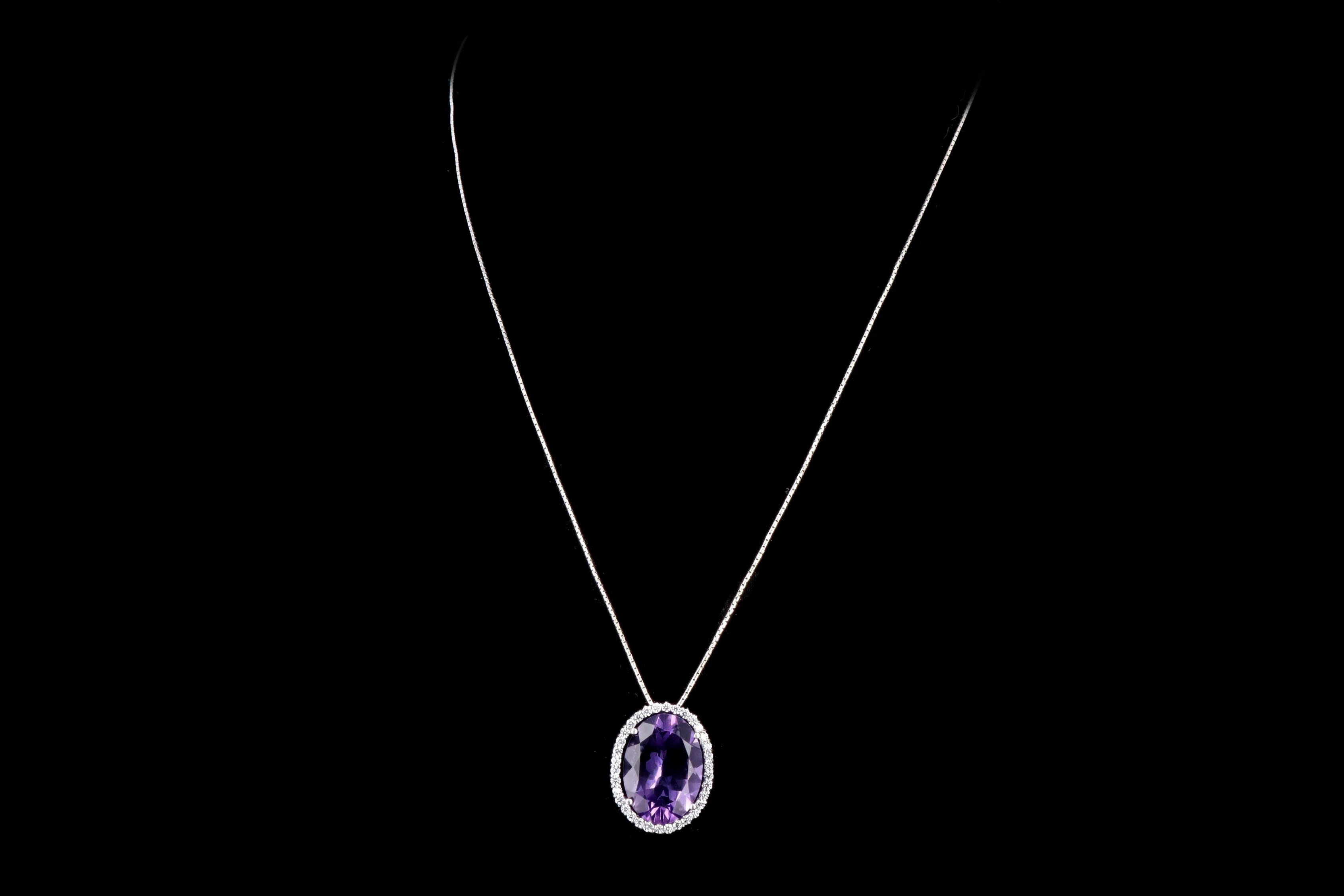 10 carat store amethyst pendant