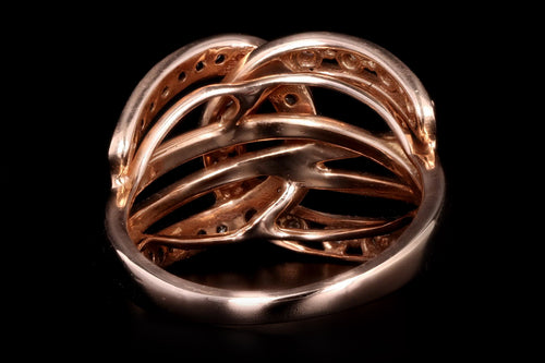 Le Vian 14K Rose Gold Chocolate Diamond Interlocking Ring - Queen May