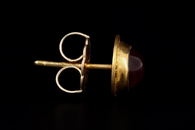 18K Yellow Gold Tourmaline Stud Earrings - Queen May