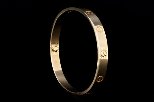 Cartier 18K Yellow Gold Love Bracelet Size 18 - Queen May