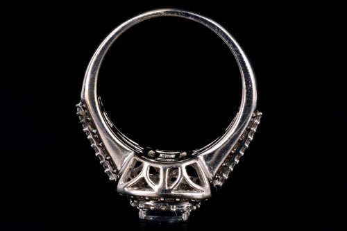 Le Vian 14K White Gold .75 Carat Aquamarine & Chocolate Diamond Ring - Queen May