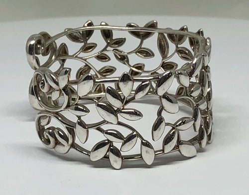 Tiffany & Co Sterling Silver Paloma Picasso Olive Leaf Cuff Bracelet - Queen May