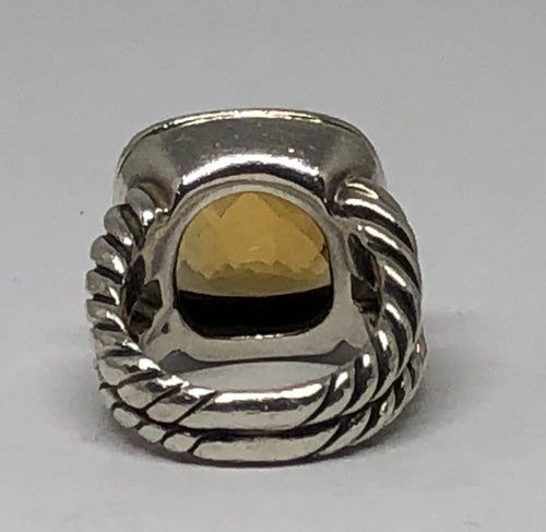 David Yurman Sterling Silver Citrine Albion Ring Size 6.25 - Queen May