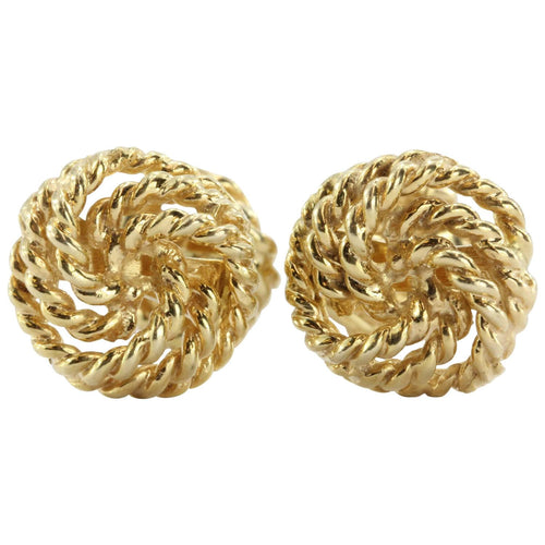 Vintage Twisted Knot Rope 14K Cufflinks - Queen May