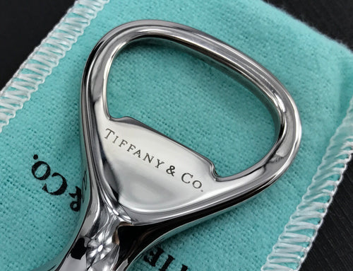Tiffany & Co Sterling Silver Century Pattern Bottle Opener w/ Pouch - Queen May