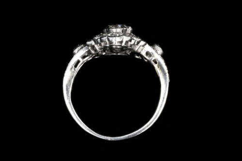 Edwardian Platinum .60 Old European Cut Diamond Statement Ring - Queen May