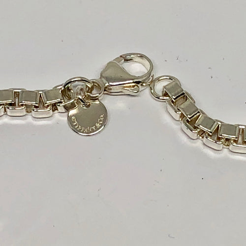 Tiffany & Co Sterling Silver Venetian Box Link Bracelet 7.5" C - Queen May
