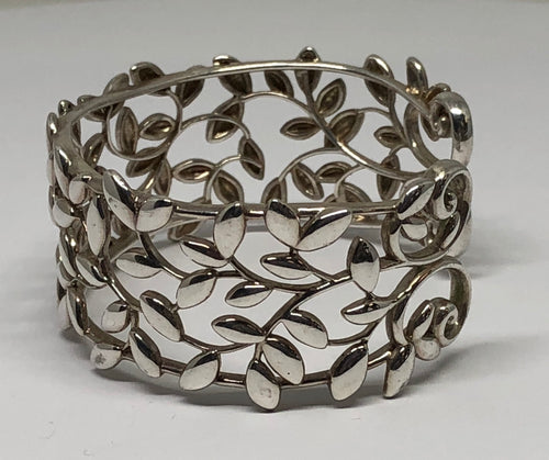 Tiffany & Co Sterling Silver Paloma Picasso Olive Leaf Cuff