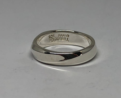 Tiffany & Co Sterling Silver 1999 Twist Dome Band Ring Size 8.25 ...
