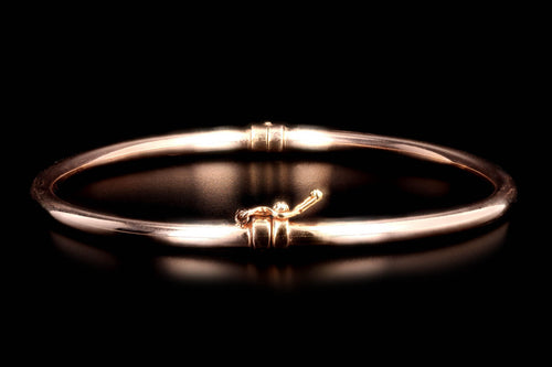14K Rose Gold Tube Bangle - Queen May
