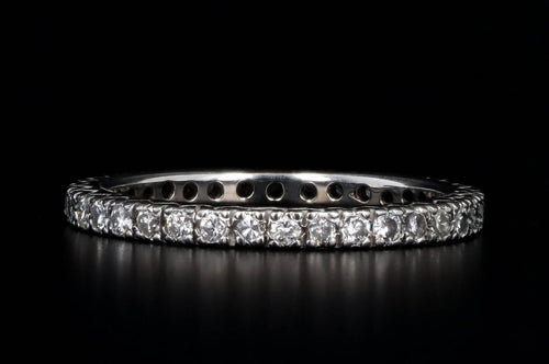 0.60 Carat Total Weight Round Diamond Eternity Band in 14K White Gold - Queen May