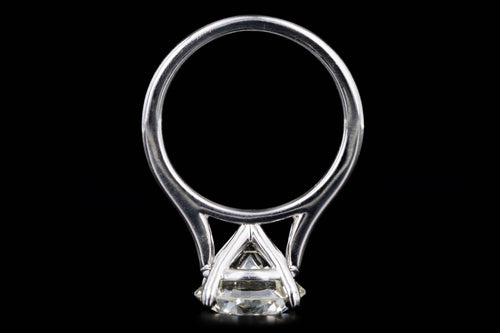 Platinum 4.16 Carat Round Brilliant Cut Diamond Solitaire Engagement Ring GIA IGI Certified - Queen May