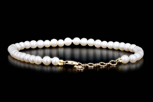 14K Yellow Gold Freshwater Cultured Pearl Bracelet - Queen May