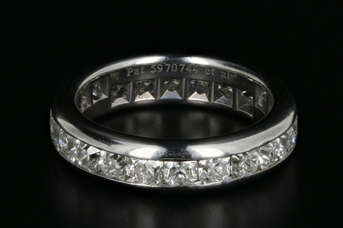 Tiffany & Co Lucida Platinum Diamond Eternity Band Ring 3 CTW Size 6 - Queen May