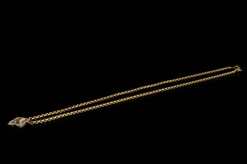 Modern David Yurman Quatrefoil 18K Yellow Gold and Diamond Pendant Necklace - Queen May
