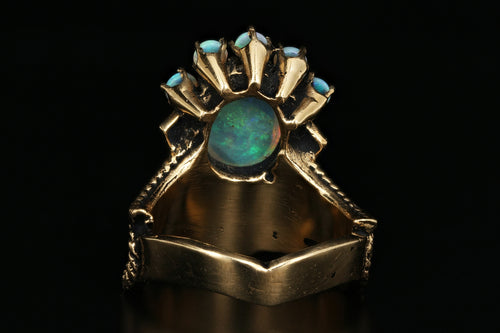 14K Yellow Gold Majestic Opal Ring - Queen May