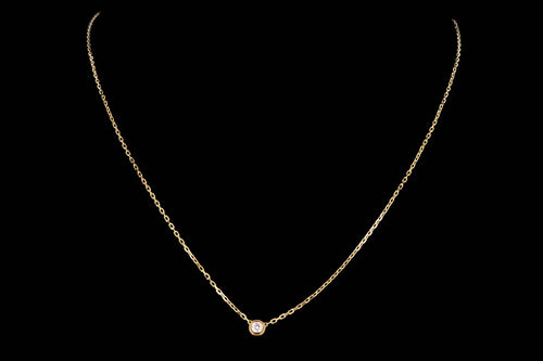 Modern Cartier Small Diamants Legers 18K Yellow Gold Diamond Pendant Necklace - Queen May