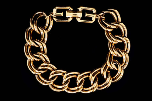 Vintage Givenchy Gold Plated Curb Link Bracelet - Queen May